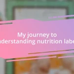 My journey to understanding nutrition labels